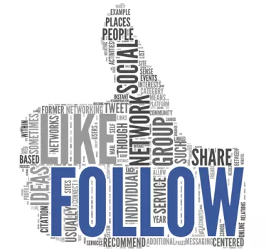 Like follow Aufkleber - TenStickers