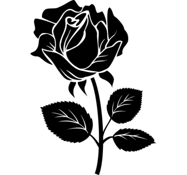 Wandtattoo Schlafzimmer einzelne Rose - TenStickers