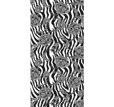 Sticker iphone mit botanischem zebra-druck - TenStickers