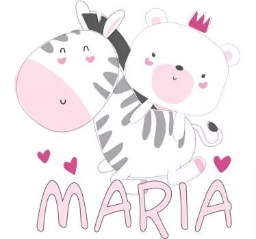 Wandtattoo kinderzimmer niedliche tierfreunde - TenStickers