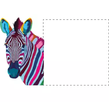 Wandtattoo Lichtschalter Zebra pop art - TenStickers