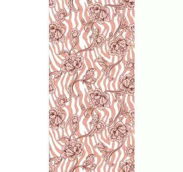 Sticker IPhone florales streifenmuster - TenStickers