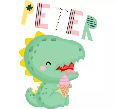 Wandtattoo kinderzimmer niedliches dinosaurier-thema - TenStickers