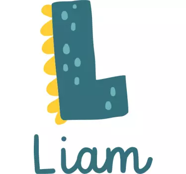 Wandtattoo kinderzimmer liams verspielter buchstabe - TenStickers