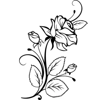 Wandtattoo Rose - TenStickers