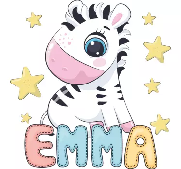 Wandtattoo Kinderzimmer bezaubernde zebraskulptur - TenStickers