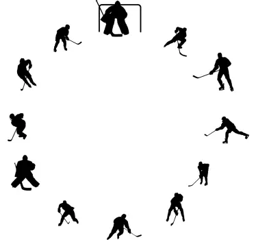 Aufkleber Uhr Eishockeyuhr - TenStickers