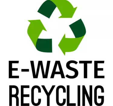 Aufkleber mülltonne e-waste recycling symbol - TenStickers