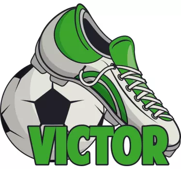 Wandsticker Fußball Personalisierter schuh- und ballfußball - TenStickers