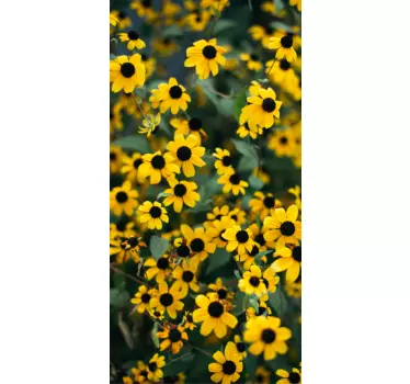 Aufkleber Mülltonne lebendige blumenszene - TenStickers