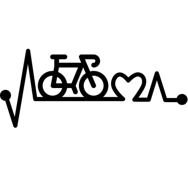 Herzschlag Fahrrad Aufkleber - TenStickers