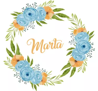 Wandtattoo Blumen anpassbares blumendesign - TenStickers