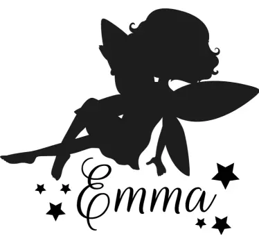 Wandtattoo Kinderzimmer fee mädchen silhouette - TenStickers