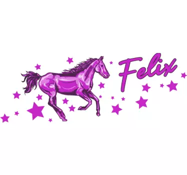Wandtattoo kinderzimmer verspielte pferdefantasie - TenStickers