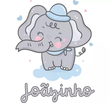 Wandtattoo Kinderzimmer entzückende elefantenfigur - TenStickers