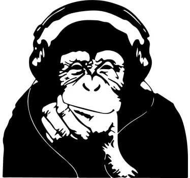 Wandtattoo Jugendzimmer Banksy Affe - TenStickers