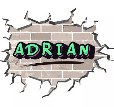 Urban Aufkleber Ziegelmauer graffiti - TenStickers