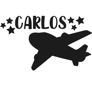 Wandtattoo Kinderzimmer individuelles flugzeugmotiv - TenStickers