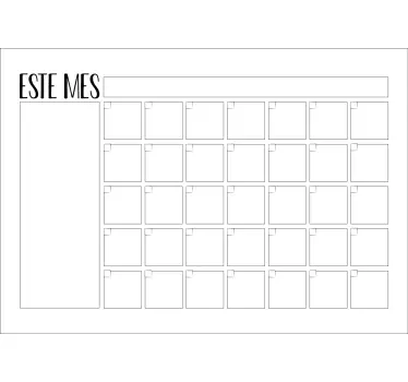 Whiteboard Folie monatsplanertafel - TenStickers