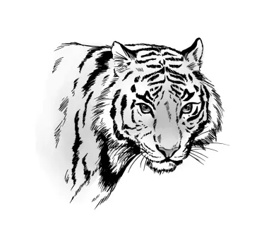 Laptop Aufkleber wildes tigerporträt - TenStickers