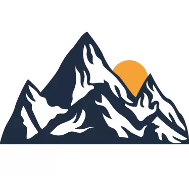 Sticker Natur Berge und sonne - TenStickers