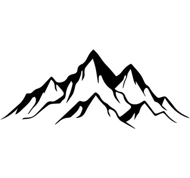 Wandtattoo Berge Silhouette - TenStickers