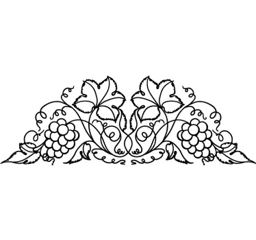 Wandtattoo bett mit floralen rankenakzenten - TenStickers