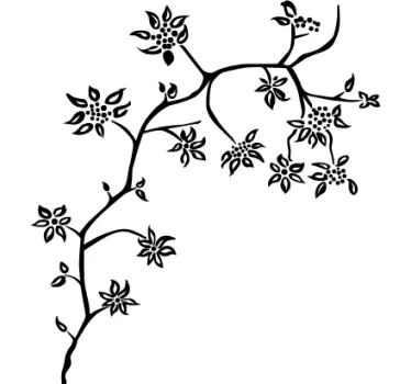 Schöne Blumenranke für die Wand - TenStickers