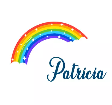 Wandtattoo kinderzimmer mit regenbogen anpassung - TenStickers