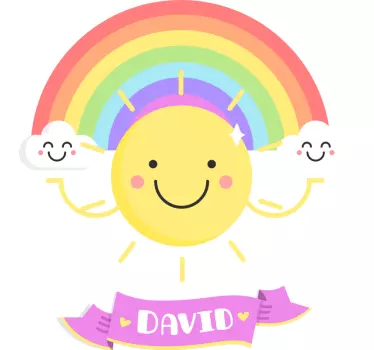 Wandtattoo kinderzimmer glückliche sonnenembleme - TenStickers