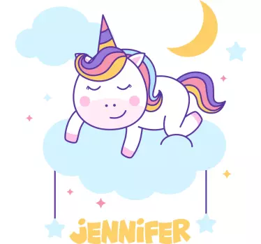 Wandtattoo kinderzimmer einhorn fantasie individuell - TenStickers