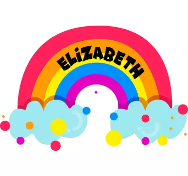 Wandtattoo kinderzimmer regenbogen name nach wunsch - TenStickers