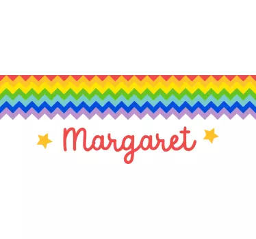 Wandtattoo kinderzimmer regenbogen zickzack-muster - TenStickers