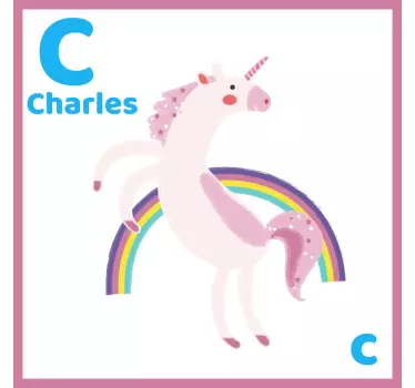 Wandtattoo kinderzimmer süße einhorn fantasie - TenStickers