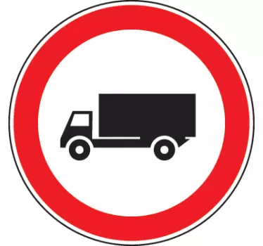 LKW Einfahrt Verboten Aufkleber - TenStickers