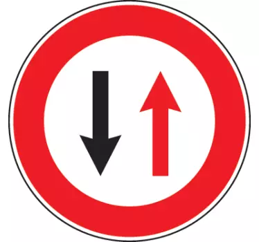Gegenverkehr Vorrang Sticker - TenStickers