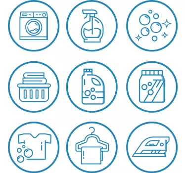 Schaufenster folie wäsche essentials icons - TenStickers