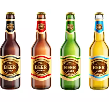 Getränke Aufkleber Bier cartoon flaschen - TenStickers