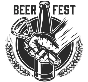 Getränke Aufkleber Bier fest - TenStickers