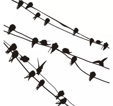 Vögel auf Ästen Aufkleber - TenStickers