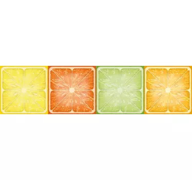 Bordüre selbstklebend citrus-scheiben kollektion - TenStickers