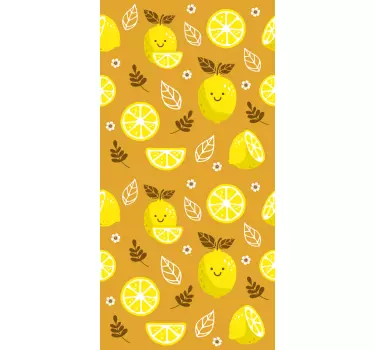 Sticker iphone fröhliches zitronenmuster - TenStickers