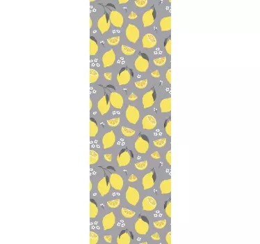 Folie kühlschrank mit zitronenmuster - TenStickers