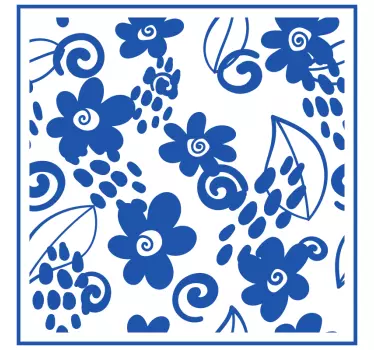 Fliesenaufkleber im eleganten botanischen design - TenStickers