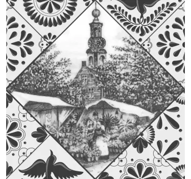 Fliesenaufkleber mit vintage dekorativem muster - TenStickers