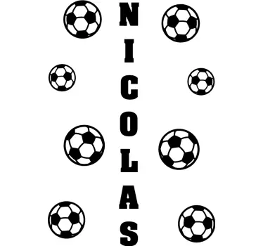Wandtattoo Bauernhof Personalisierter name mit fußball - TenStickers