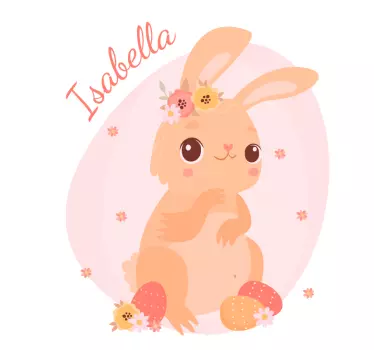 Wandtattoo kinderzimmer süße hasenillustration - TenStickers