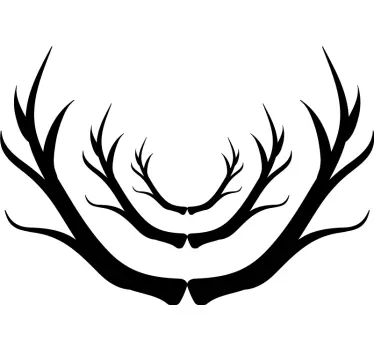 Bauernhof wandtattoo mit stilisierten geweihen - TenStickers