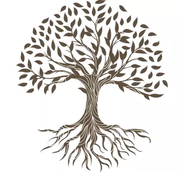 Wandtattoo Wohnzimmer Baum des Lebens vintage Hintergrund - TenStickers