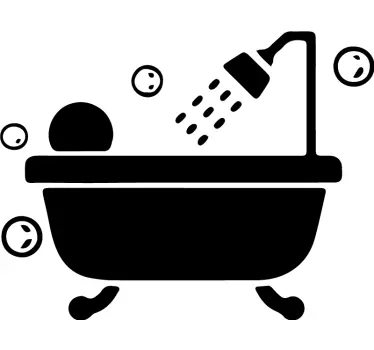 Duschkabinen Folie Schaumbad - TenStickers